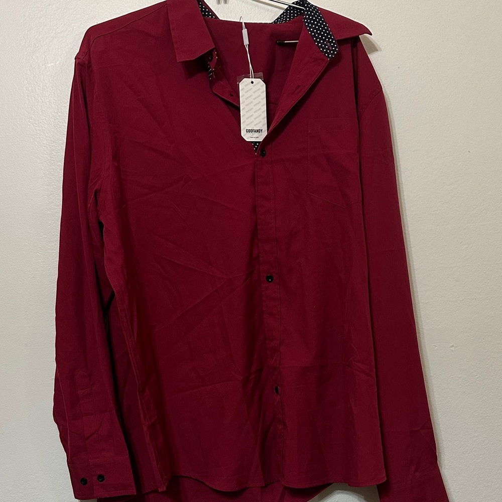 Elegant Red Dress Shirt